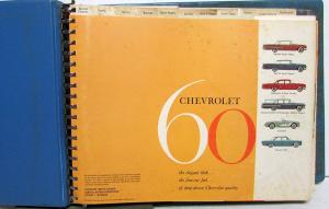 1960 Chevrolet Dealer Album Sale Reference Impala Bel Air Corvette Nomad Corvair