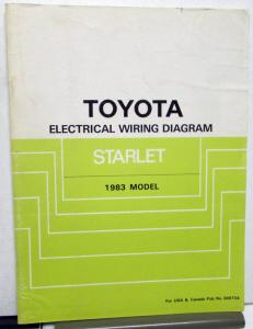 1983 Toyota Starlet Service Shop Repair Electrical Wiring Diagram Manual