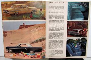 1964 Ford Mustang Falcon Fairlane Thunderbird Sales Brochure Rev 2 64 Original