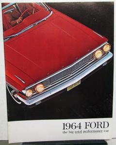 1964 Ford Galaxie Custom Wagon Performance Cars Sales Brochure Original Revised