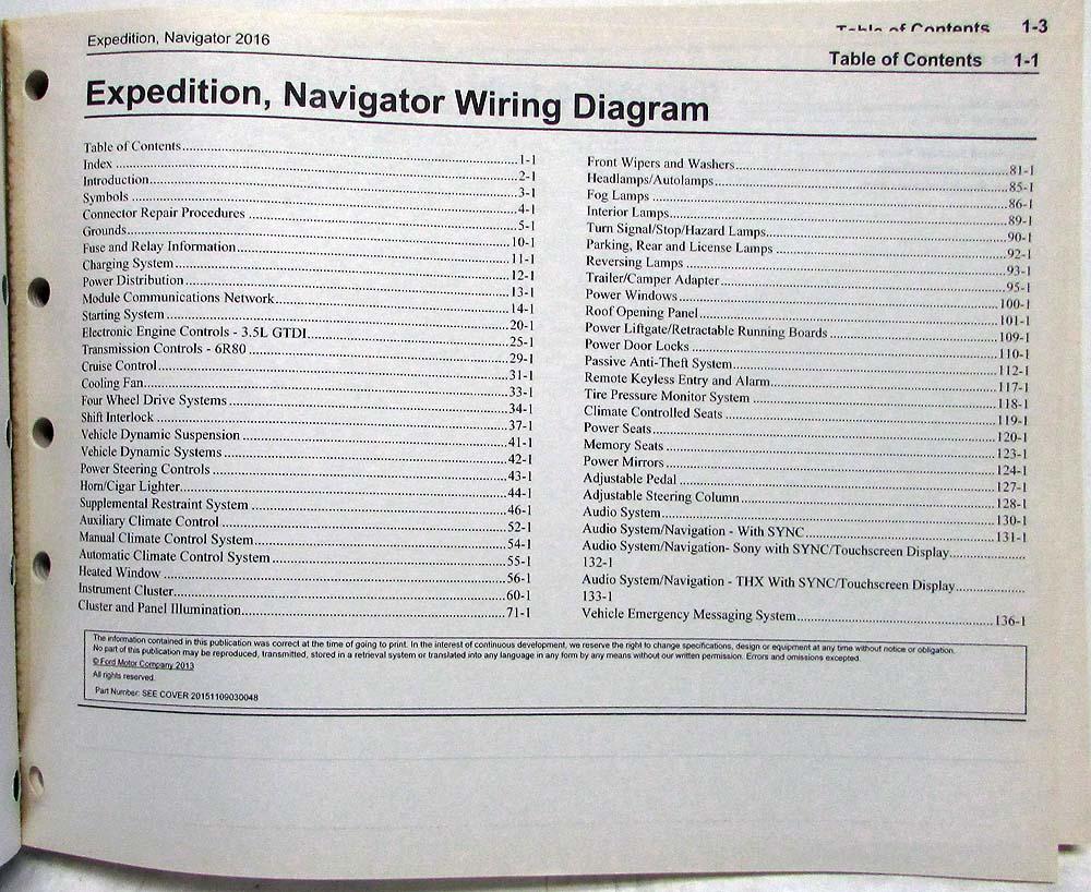 2016 Ford Expedition and Lincoln Navigator Electrical Wiring Diagrams ...