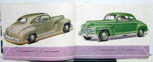 1946 Travel There and Back in a Plymouth ORIGINAL Color Sales Brochure