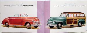 1946 Travel There and Back in a Plymouth ORIGINAL Color Sales Brochure