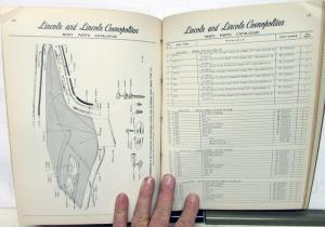 1949 Lincoln & Cosmopolitan Dealer Body Parts List Book Catalog Original