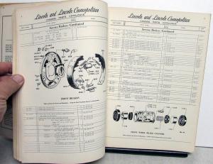 1949-1950 Lincoln Dealer Chassis Parts Book Catalog List Cosmopolitan Original