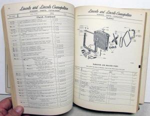 1949-1950 Lincoln Dealer Chassis Parts Book Catalog List Cosmopolitan Original