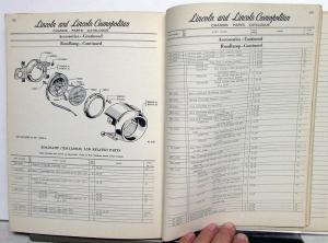 1949-1950 Lincoln Dealer Chassis Parts Book Catalog List Cosmopolitan Original