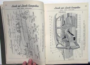 1951 Lincoln & Cosmopolitan Dealer Body Parts Book Catalog Original