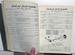 1951 Lincoln & Cosmopolitan Dealer Body Parts Book Catalog Original