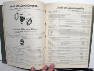 1951 Lincoln & Cosmopolitan Dealer Body Parts Book Catalog Original