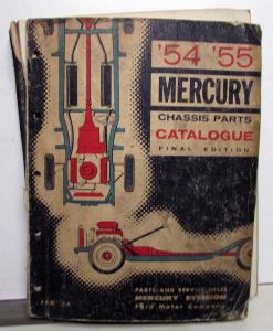 1954-1955 Mercury Chassis Parts Catalog Book Monterey Montclair Final Edition