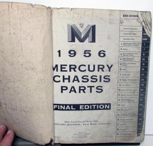 1956 Mercury Chassis Parts Catalog Book Final Edition Monterey Montclair Custom