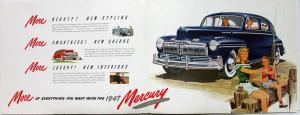 1947 Mercury Sedan Coupe Club Station Wagon Color Sales Folder Original