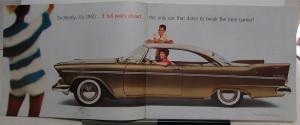 1957 Plymouth Belvedere Savoy Plaza Suburban Color Brochure Torsion Aire Ride