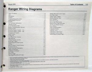 2009 Ford Ranger Pickup Truck Electrical Wiring Diagrams Manual