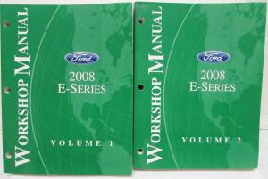 2008 Ford Econoline E-Series Van Service Shop Repair Manual Set Vol 1 & 2