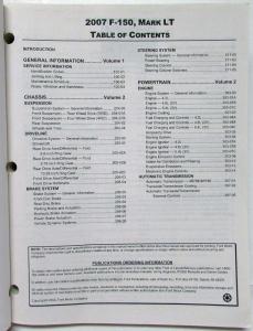 2007 Ford F-150 & Lincoln Mark LT Pickup Truck Service Shop Manual Set Vol 1 & 2