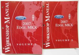 2007 Ford Edge & Lincoln MKX Service Shop Repair Manual Set Vol 1 & 2