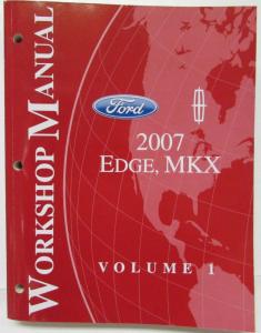 2007 Ford Edge & Lincoln MKX Service Shop Repair Manual Set Vol 1 & 2