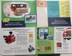 1958 Dodge 4 X 4 W100-500 Power Wagon Truck Dealer Sales Brochure Folder Orig