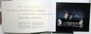 1958 Lincoln Continental Mark III Prestige Large Brochure Classic Elegance Rare