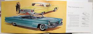 1958 Lincoln Continental Mark III Prestige Large Brochure Classic Elegance Rare