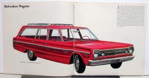 1966 Plymouth WAGONS Fury Belvedere Valiant Sales Brochure Original