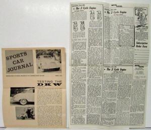 1958 Auto Union DKW Test Reprinted from Sports Car Journal and Bonus