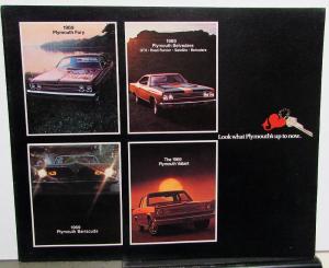 1969 Plymouth Road Runner GTX Barracuda Cuda Sport Fury Sales Brochure Original