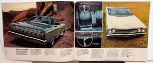 1968 Plymouth Road Runner GTX Cuda Fury Sales Brochure With Warranty Back Cover