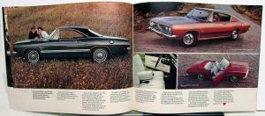 1968 Plymouth Road Runner GTX Cuda Fury Sales Brochure With Warranty Back Cover