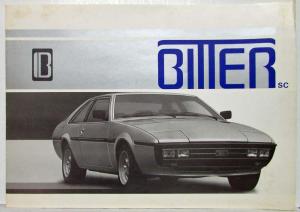 1979-1984 Bitter SC Sales Brochure - German Text