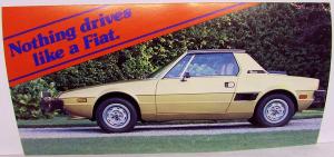 1978 Fiat X1/9 Dealer Promotional Postcard Large Original