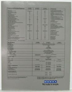 1983 Honda Accord Hatchback and Sedan Sales Brochure