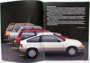 1984 Honda Civic Sales Brochure