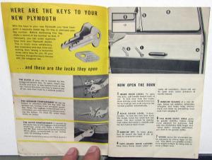 1957 Plymouth Plaza Suburban Savoy Belvedere Fury ORIGINAL Owners Manual