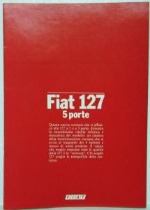 1980 Fiat 127 5 Porte Sales Brochure - Italian Text