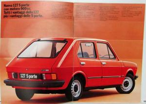 1980 Fiat 127 5 Porte Sales Brochure - Italian Text