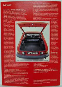 1980 Fiat 127 5 Porte Sales Brochure - Italian Text