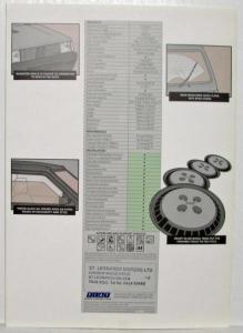 1988 Fiat Panda Limited Edition Fantasia Sales Brochure - UK Market