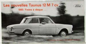 1965 Ford Taunus 12M Sales Folder - French Text