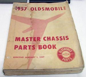 1957 Oldsmobile Dealer Chassis Parts Book Catalog Super 88 98 Holiday Coupe Orig