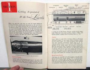 1952 Lincoln Cosmopolitan Capri ORIGINAL Owners Manual