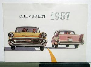 1957 Chevrolet Belair 210 150 Delray Corvette Wagons Sales Brochure Original