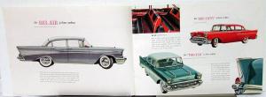 1957 Chevrolet Belair 210 150 Delray Corvette Wagons Sales Brochure Original