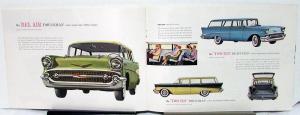 1957 Chevrolet Belair 210 150 Delray Corvette Wagons Sales Brochure Original