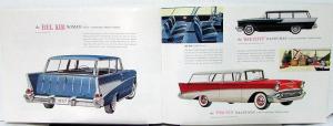 1957 Chevrolet Belair 210 150 Delray Corvette Wagons Sales Brochure Original