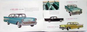 1957 Chevrolet Belair 210 150 Delray Corvette Wagons Sales Brochure Original