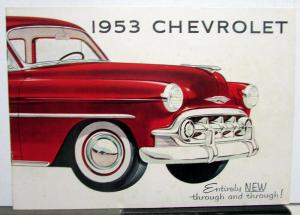 1953 Chevrolet Bel Air Two Ten One Fifty Series Prestige CANADIAN Sales Brochure