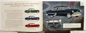 1953 Chevrolet Bel Air Two Ten One Fifty Series Prestige CANADIAN Sales Brochure